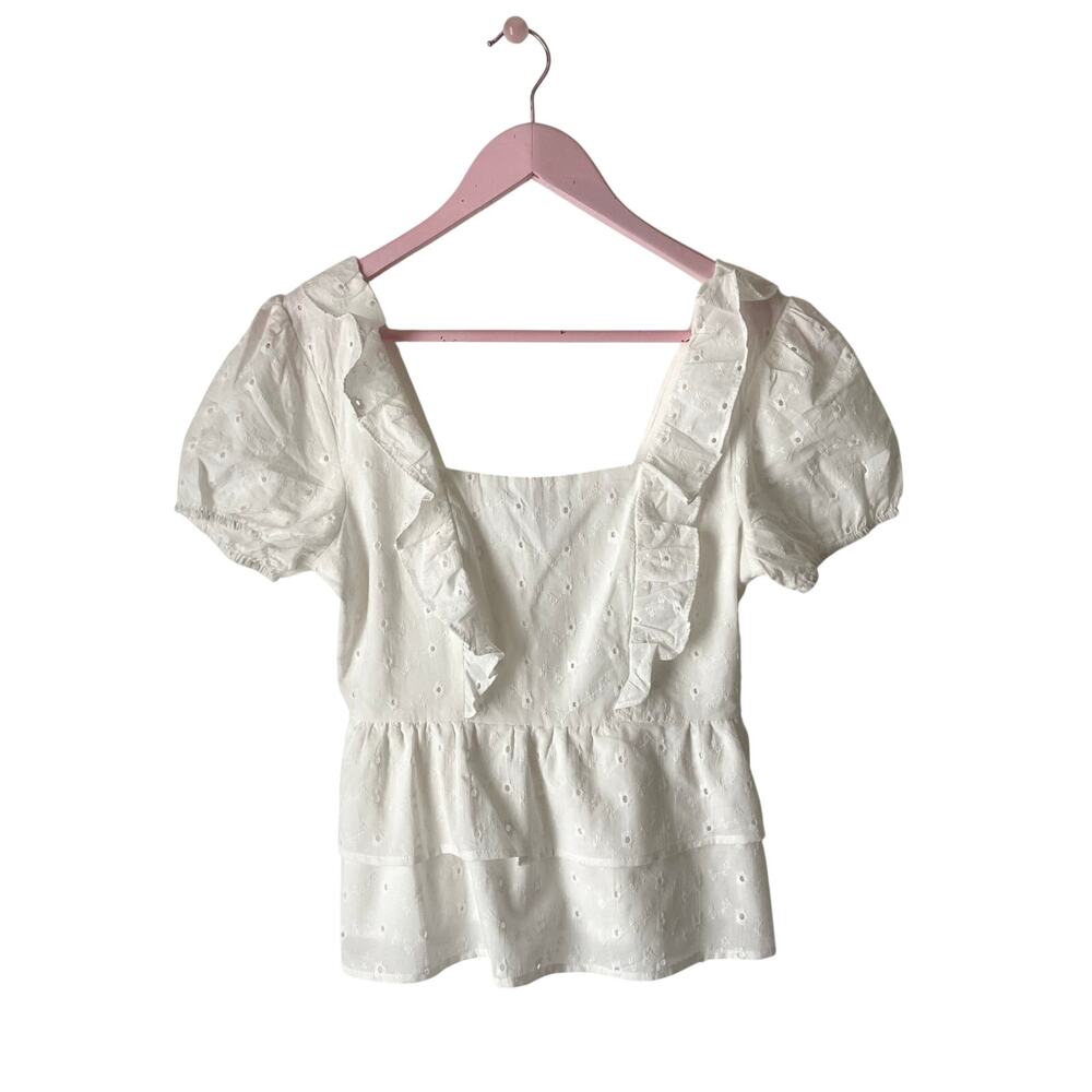 SO Goods For Life Cotton Eyelet Blouse